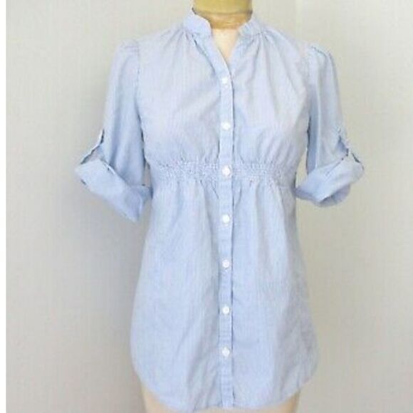 Anthropologie Odille Striped Cotton Blouse - Picture 10 of 15